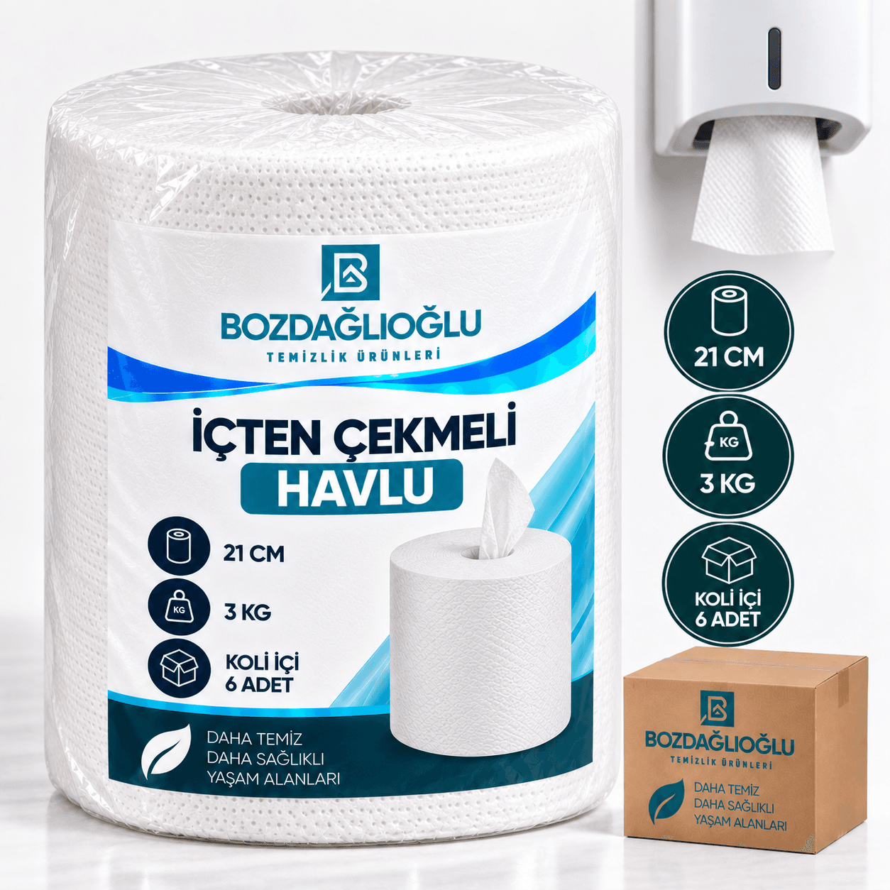 Malt İçten Çekmeli Havlu